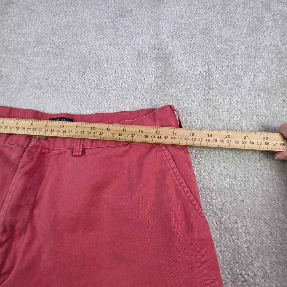 Polo Ralph Lauren Men's Pink Chino Shorts Size 36 Flat Front‎ Casual Cotton